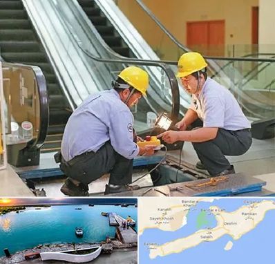 نصاب پله برقی در قشم