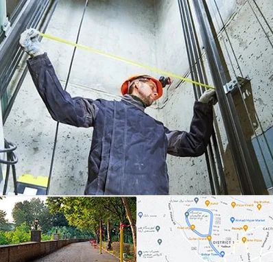 نصاب آسانسور در فلکه گاز رشت