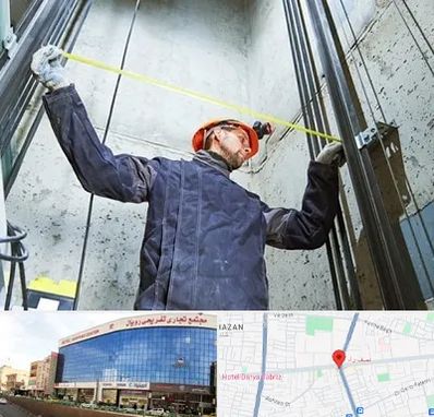 نصاب آسانسور در نصف راه تبریز