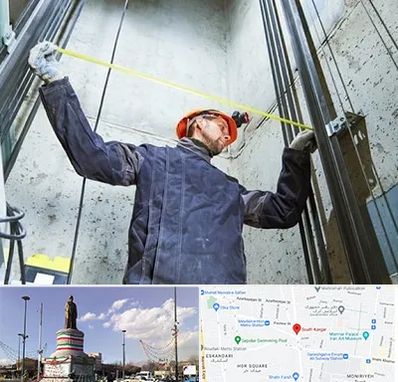 نصاب آسانسور در کارگر جنوبی