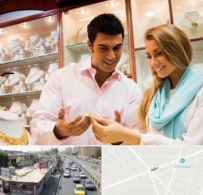 فروشگاه طلا و جواهر در خیابان دماوند