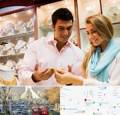 فروشگاه طلا و جواهر در خیابان آزادی