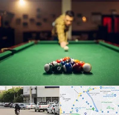 باشگاه بیلیارد در قدوسی شرقی شیراز