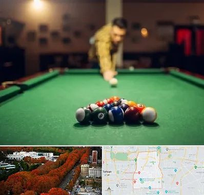 باشگاه بیلیارد در منطقه 6 تهران