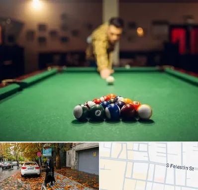 باشگاه بیلیارد در خیابان فلسطین
