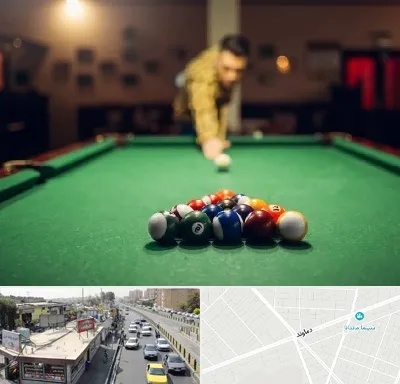 باشگاه بیلیارد در خیابان دماوند