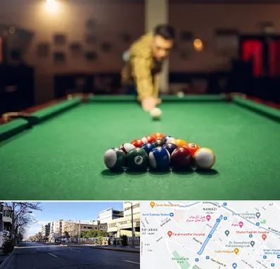 باشگاه بیلیارد در خیابان ملاصدرا شیراز