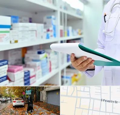 داروخانه در خیابان فلسطین