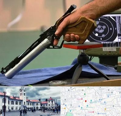 مربی تیراندازی در میدان شهرداری رشت