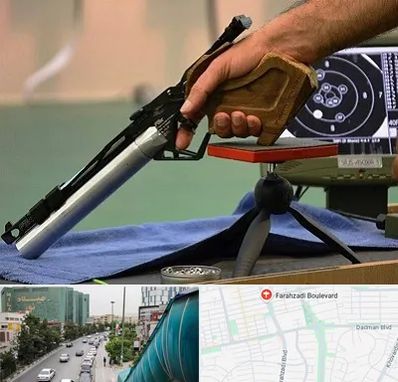 مربی تیراندازی در بلوار فرحزادی