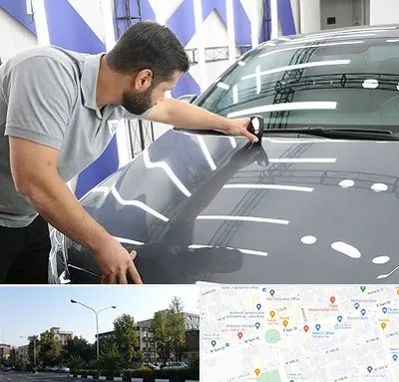 کارشناس رنگ خودرو در میدان کاج