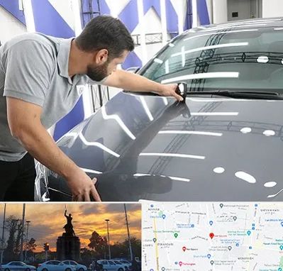 کارشناس رنگ خودرو در میدان حر