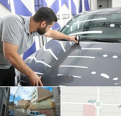 کارشناس رنگ خودرو در خزانه