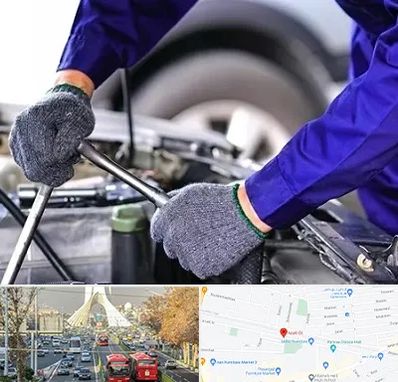 کارشناس سلامت خودرو در خیابان آزادی