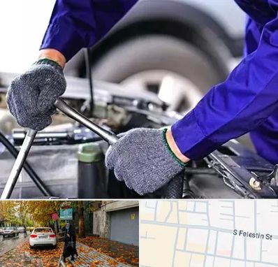 کارشناس سلامت خودرو در خیابان فلسطین