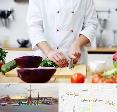 تهیه غذا در میدان خراسان