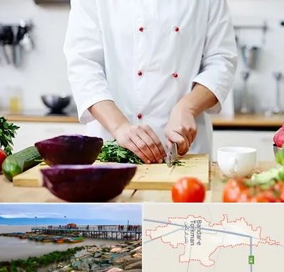 تهیه غذا در بندر ترکمن