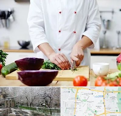 تهیه غذا در باغ فیض