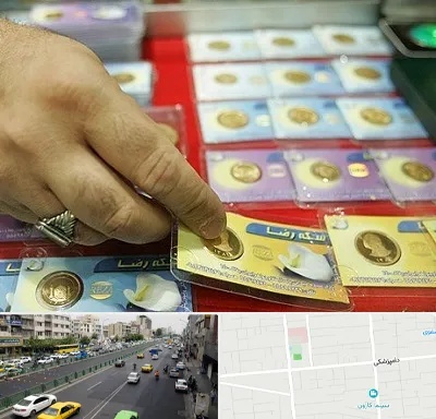 سکه فروشی در خیابان دامپزشکی