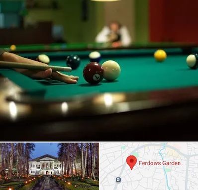 آموزش بیلیارد در باغ فردوس