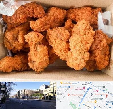 مرغ سوخاری در خیابان ملاصدرا شیراز