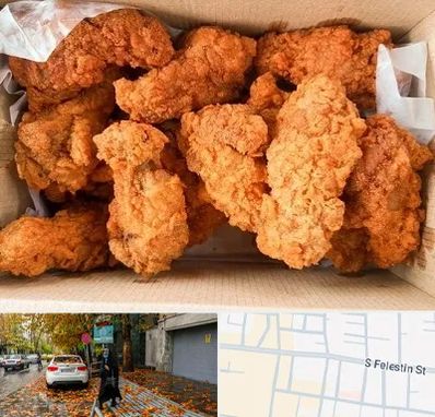 مرغ سوخاری در خیابان فلسطین