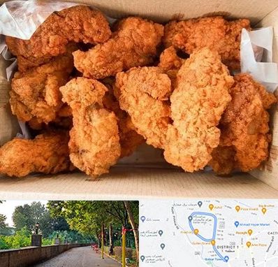 مرغ سوخاری در فلکه گاز رشت