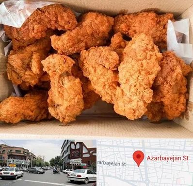 مرغ سوخاری در خیابان آذربایجان