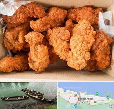 مرغ سوخاری در بندر انزلی