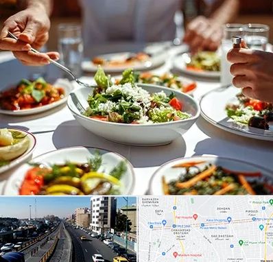 رستوران رژیمی در پیروزی 