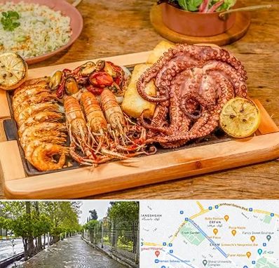 رستوران دریایی در خیابان ارم شیراز