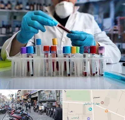 آزمایشگاه خون در چهارراه استانبول