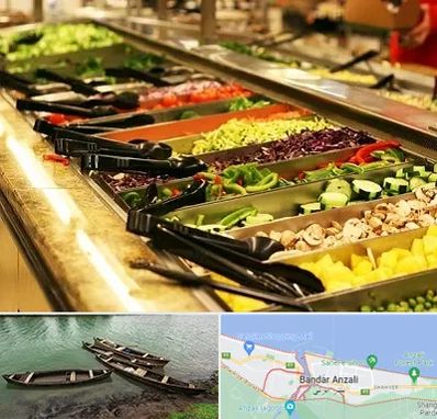 سالاد بار در بندر انزلی