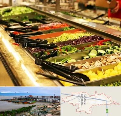 سالاد بار در بندر ترکمن