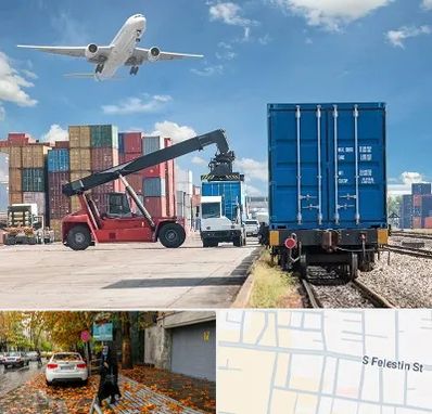 شرکت حمل و نقل بین المللی در خیابان فلسطین