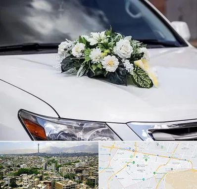 گل آرایی ماشین عروسی در منطقه 8 تهران