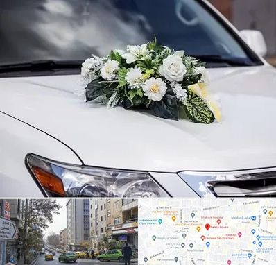 گل آرایی ماشین عروسی در فاطمی