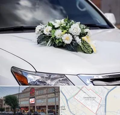 گل آرایی ماشین عروسی در قائمیه اسلامشهر