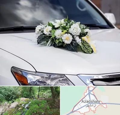 گل آرایی ماشین عروسی در آزادشهر