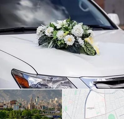 گل آرایی ماشین عروسی در جمشیدیه
