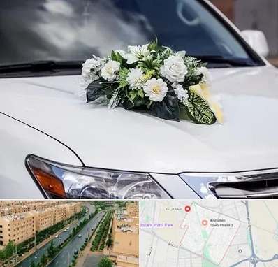 گل آرایی ماشین عروسی در فاز سه اندیشه