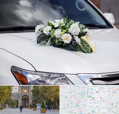 گل آرایی ماشین عروسی در منطقه 12 تهران