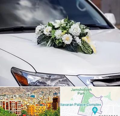 گل آرایی ماشین عروسی در نیاوران