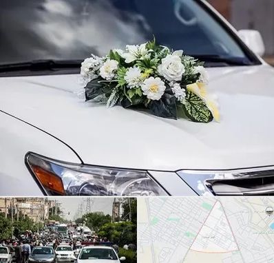 گل آرایی ماشین عروسی در سیدی مشهد