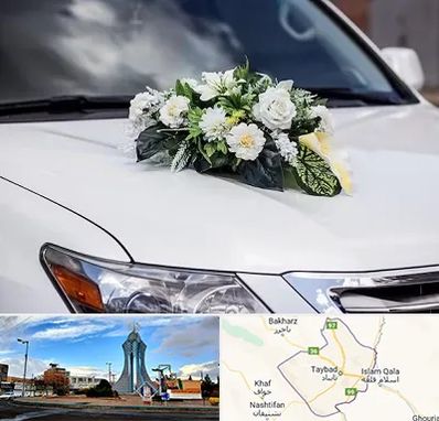 گل آرایی ماشین عروسی در تایباد
