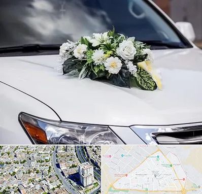 گل آرایی ماشین عروسی در قاسم آباد مشهد