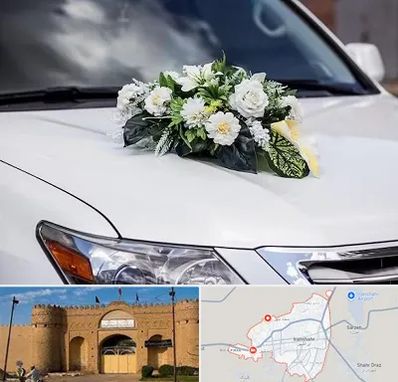 گل آرایی ماشین عروسی در ایرانشهر