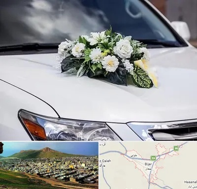 گل آرایی ماشین عروسی در بیجار