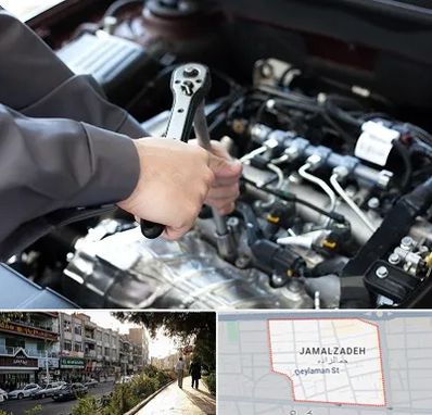 تعمیرگاه شبانه روزی در خیابان جمالزاده