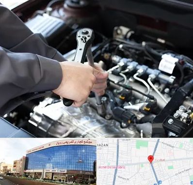 تعمیرگاه شبانه روزی در نصف راه تبریز